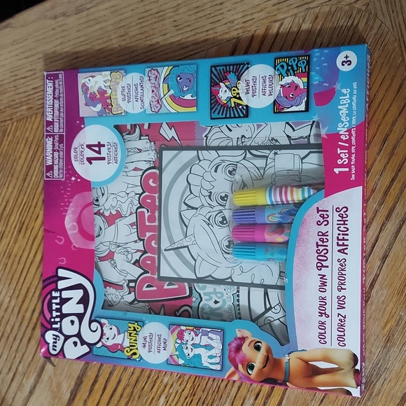 My Little Pony Office My Little Pony Color Your Own Poster Set New